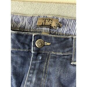 PPD Jeans Mens Size 38x34 Blue Straight  Cotton Dark Wash Denim Elegant Accents
